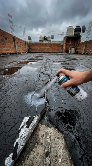 Membrana Asfáltica Dañada